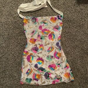 Hello Molly Multicolor Sequin Mini Dress